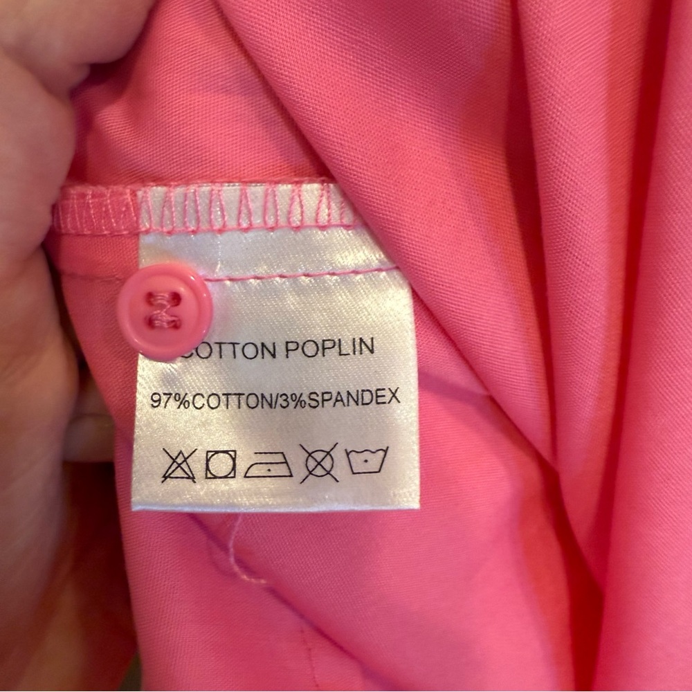 Taylor Tillman Cotton Poplin Pink Preppy Beach Ruffled Mini Dress sz S - Picture 6 of 9